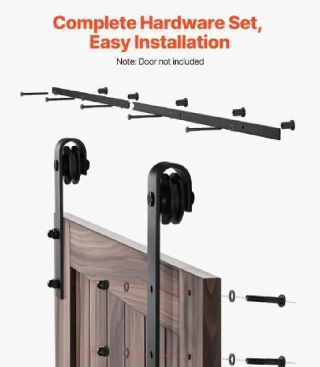 6.6FT Sliding Barn Door Hardware Kit - Image 2