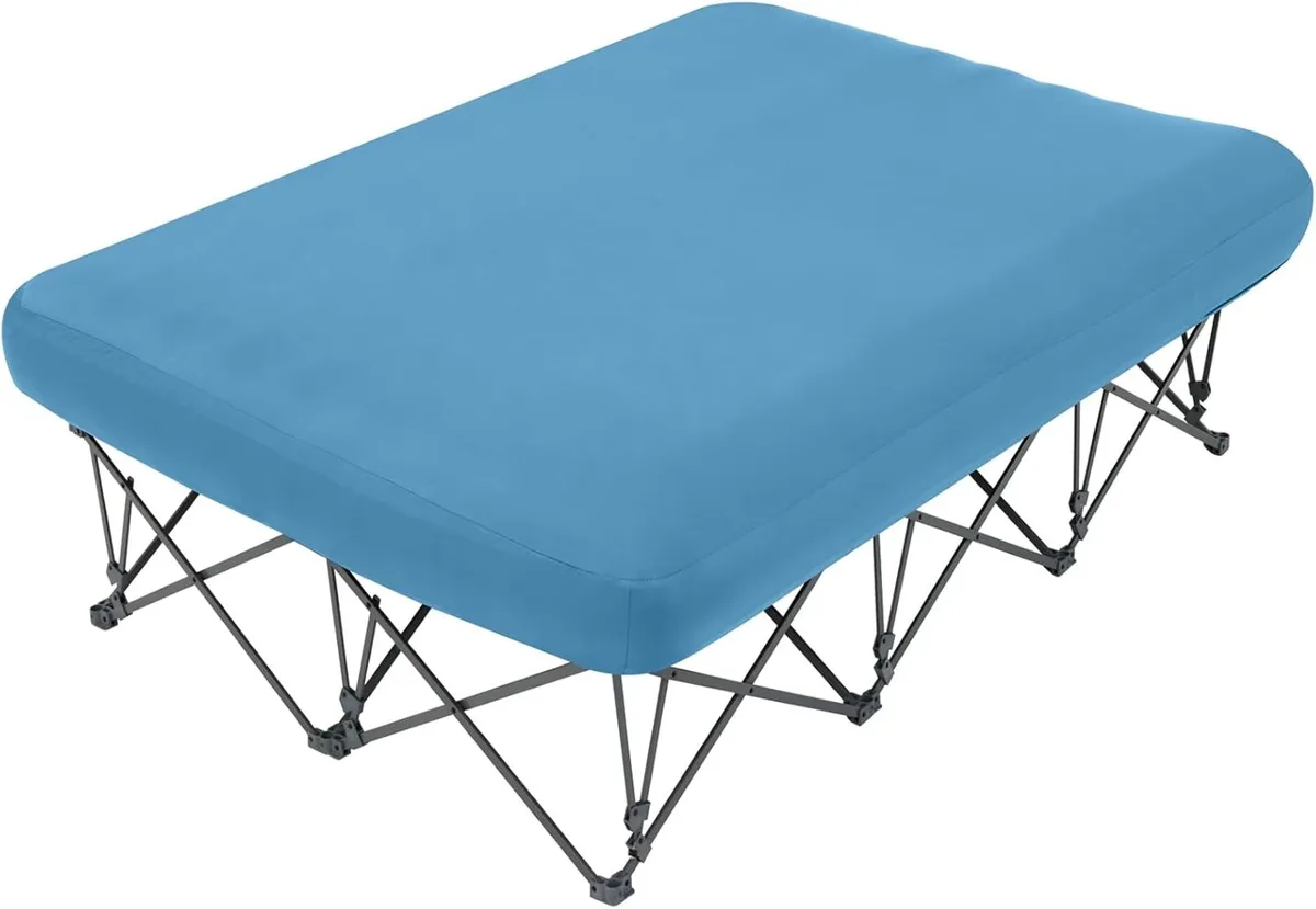 1-2 Person Camping Cot Folding Bed with Inflatable - Image 1