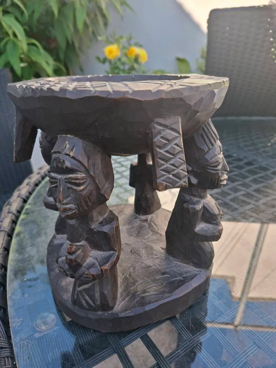 Stunning Vintage African Tribal Ceremonial Bowl - Image 2