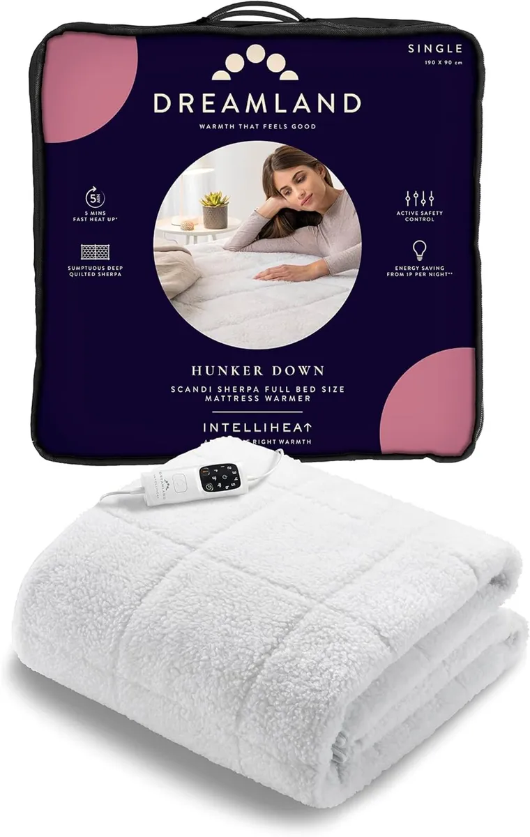 Hunker Down Electric Blanket Single Size Scandi - Image 1
