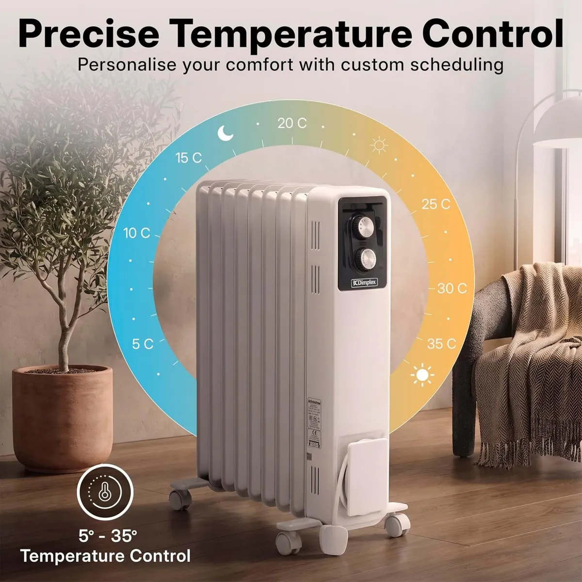 Oil Free Portable Radiator 2KW Electric Heater - Image 4