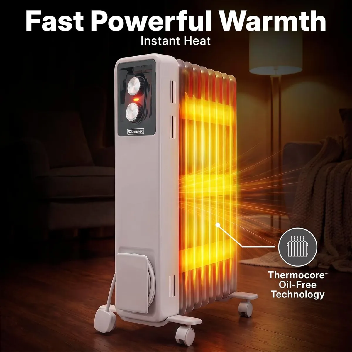 Oil Free Portable Radiator 2KW Electric Heater - Image 3