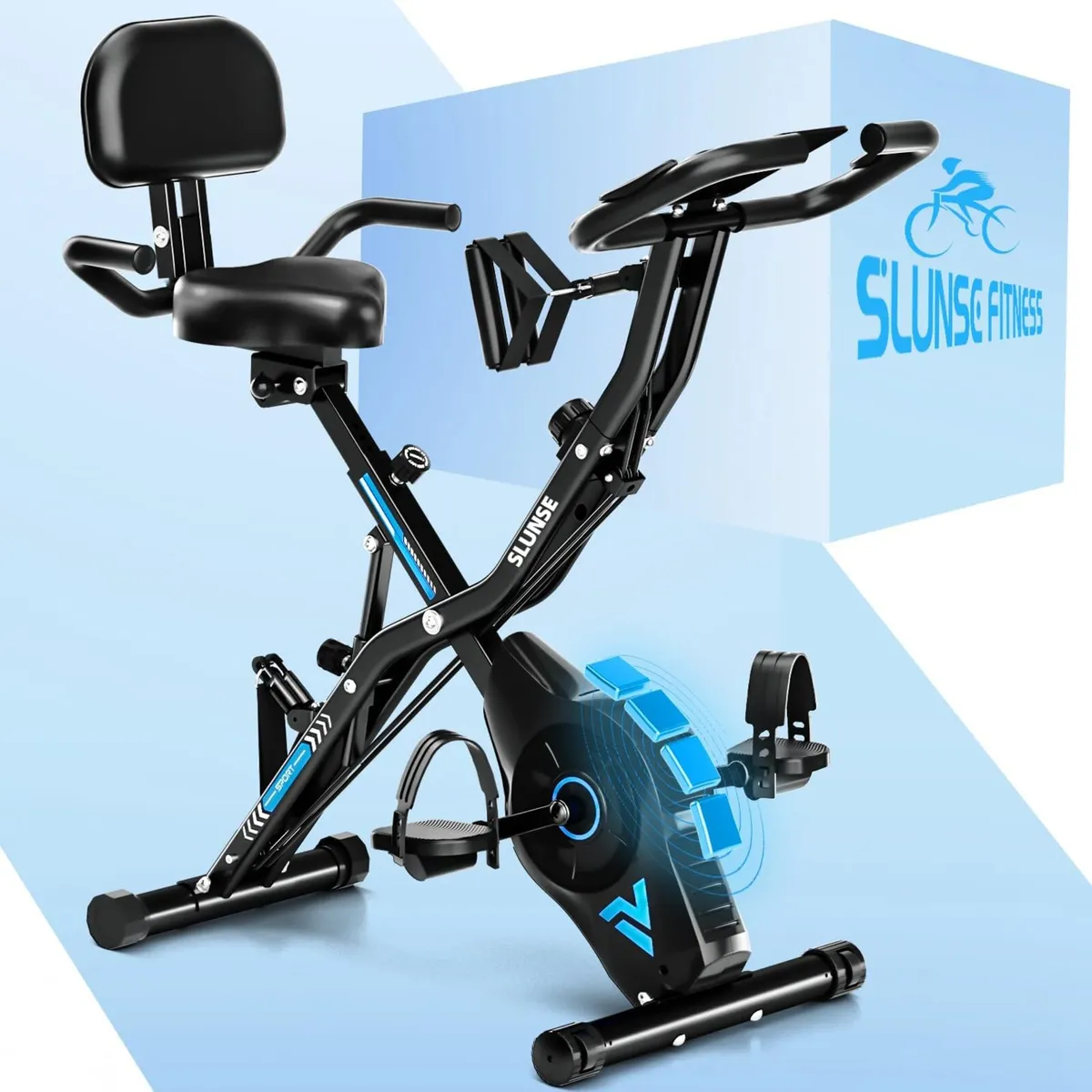 Exercise Bike 5-In-1 Quiet Folding Bikes for Home - Image 1