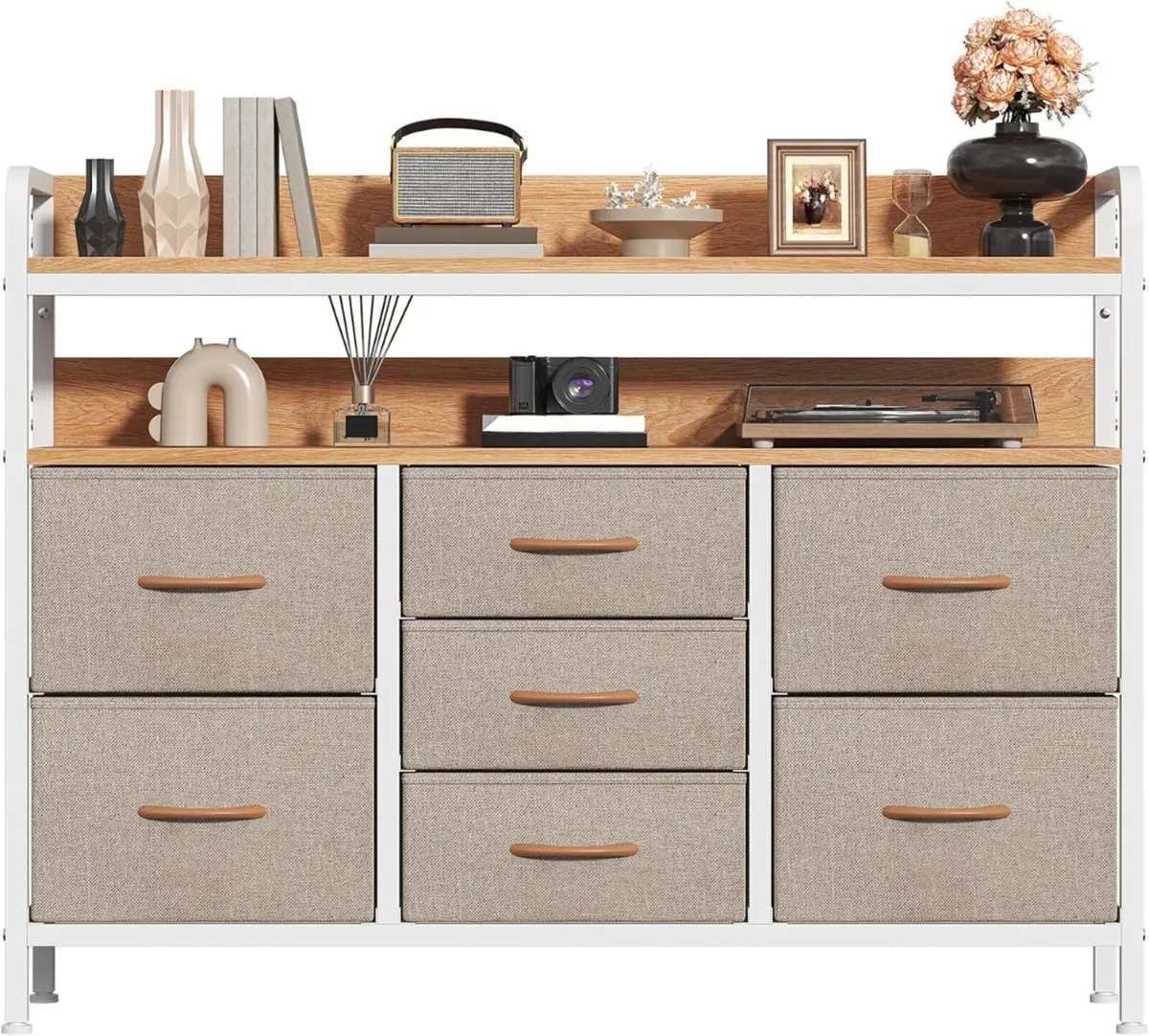7-Drawer Fabric Chest of Drawers for Bedroom - Image 1