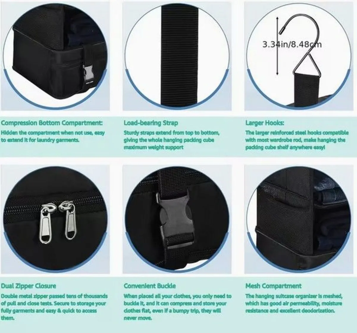 Portable Hanging Travel Rack Expandable Packing - Image 3