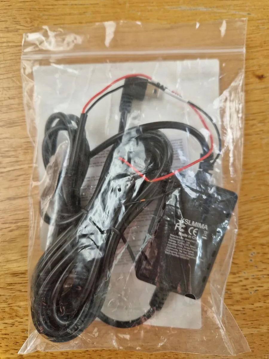 Mini USB Hardwire Power Cable for Car Dash Camera - Image 1
