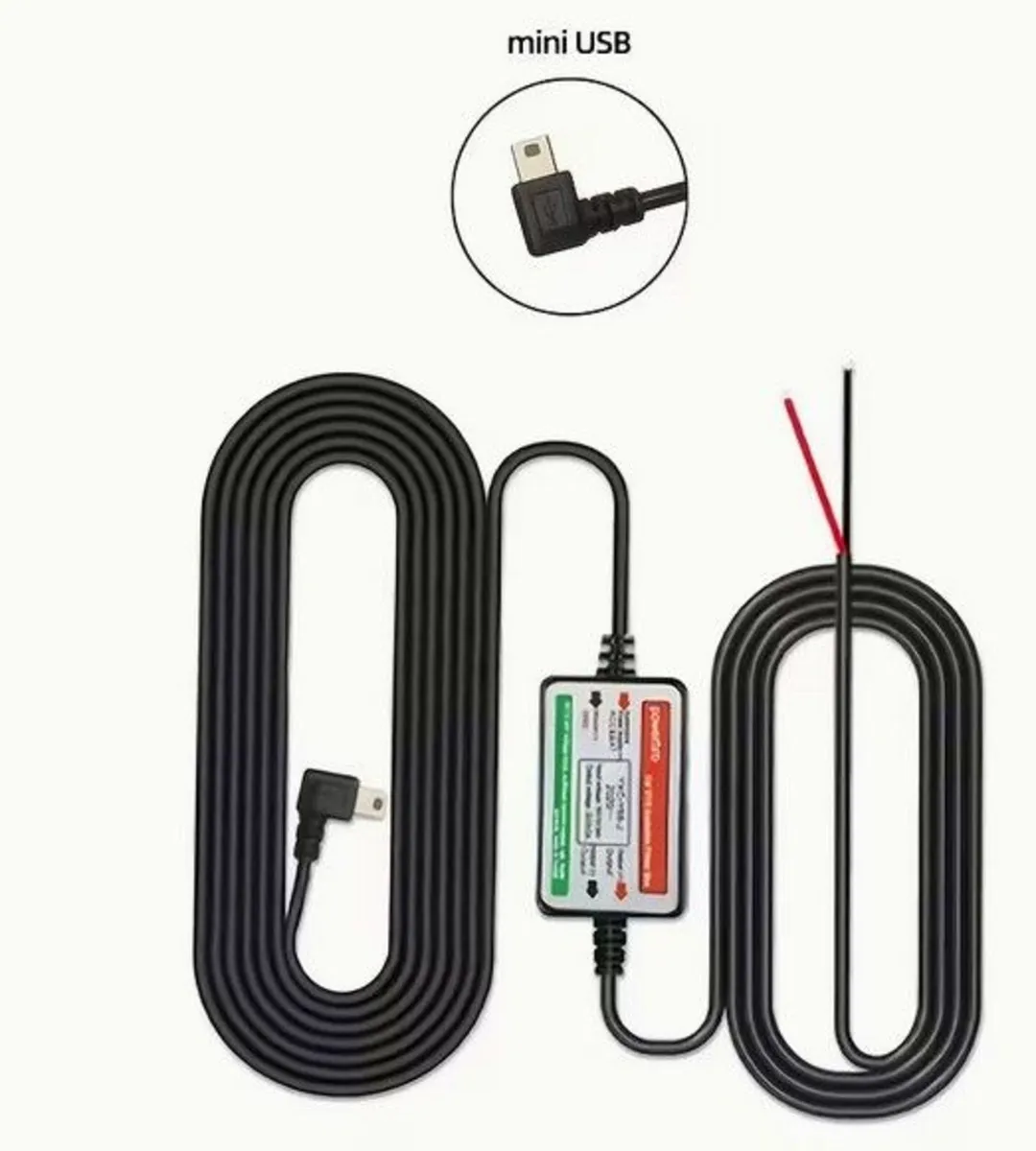 Mini USB Hardwire Power Cable for Car Dash Camera - Image 2