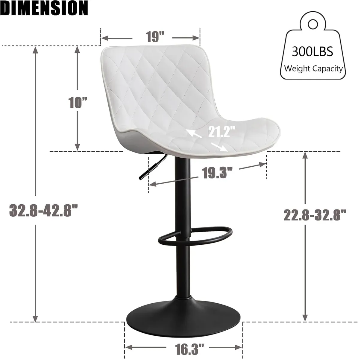 Bar Stools Modern Kitchen (Set of 2) - Image 2