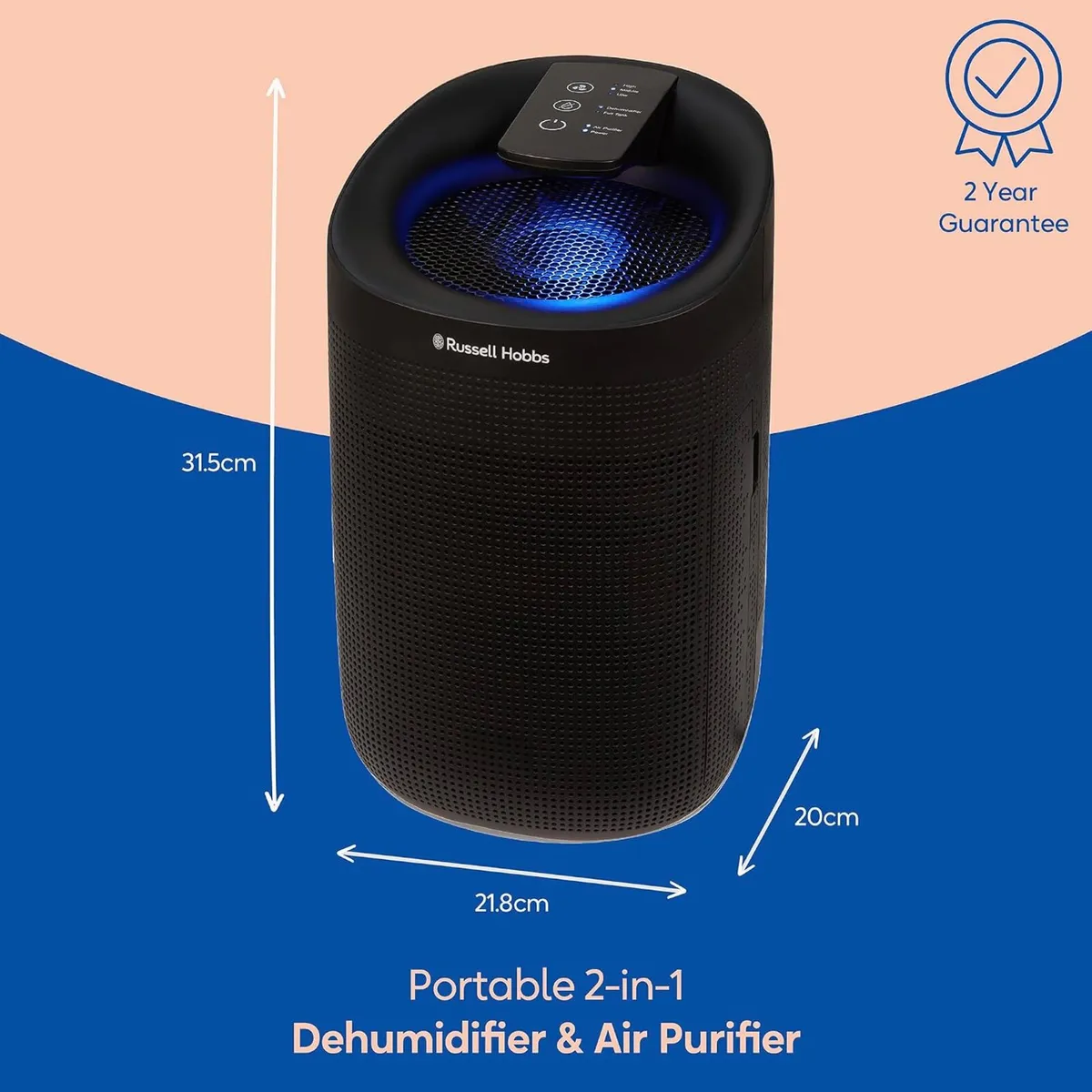 Ozone Free 750ML Day 2 in 1 Dehumidifier - Image 2