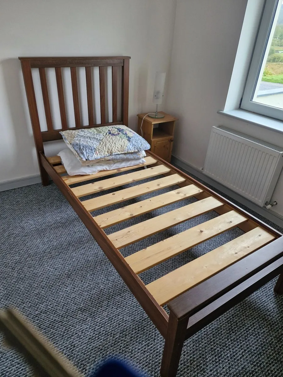 Single  Solid Oak Bed - Image 2