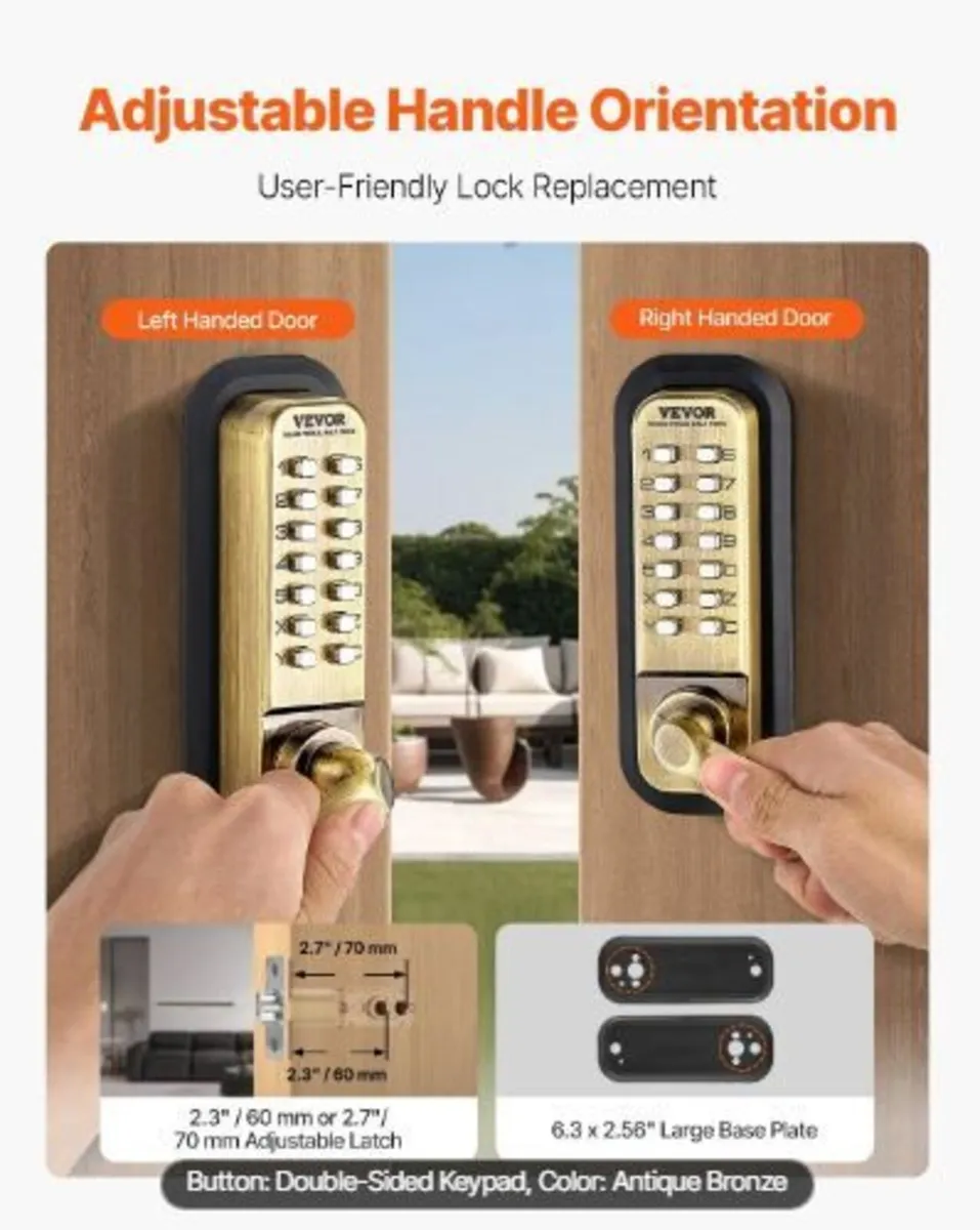 Mechanical Keyless Entry Door Lock - Image 3