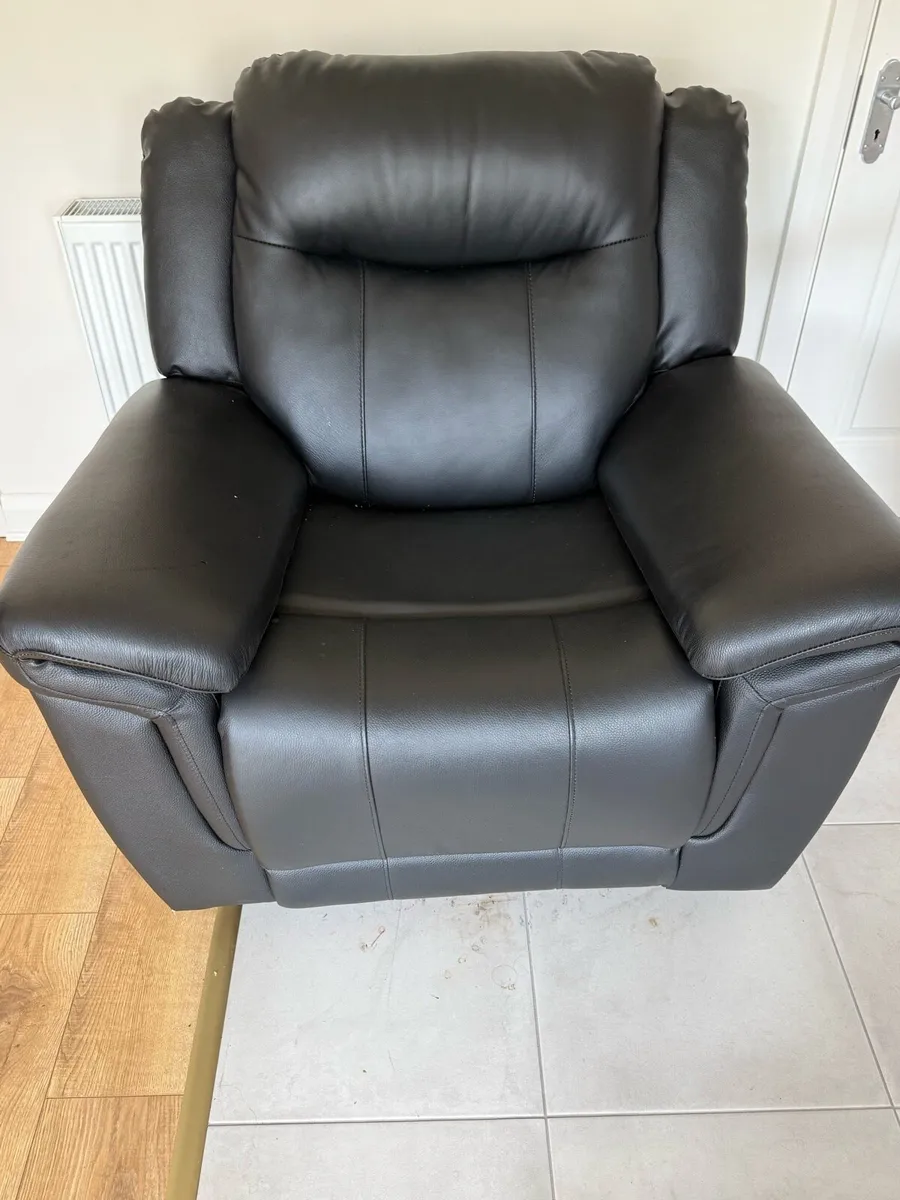 Black Recliner Armchair – Good Condition - Image 1