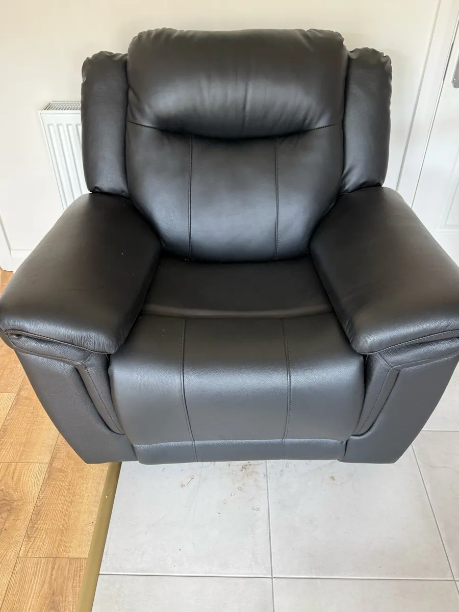 Black Recliner Armchair – Good Condition - Image 2