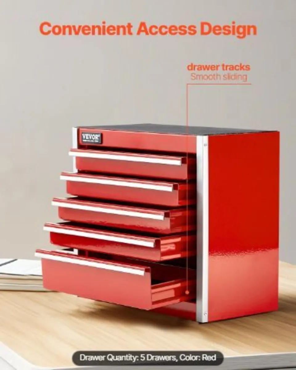Metal Tool Box, 8.6-inch, Portable Metal Tool - Image 3