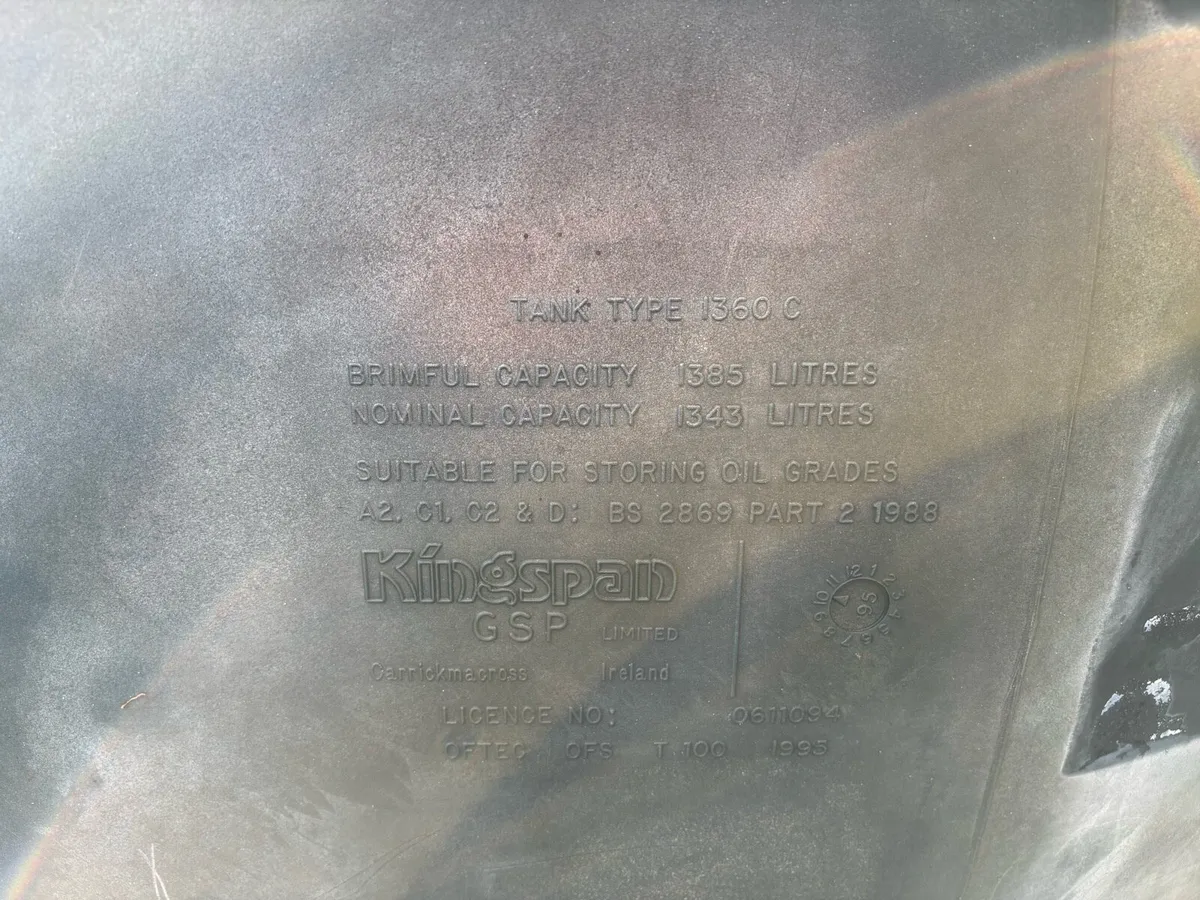 Kingspan 1350 litres Oil Tank - Image 3