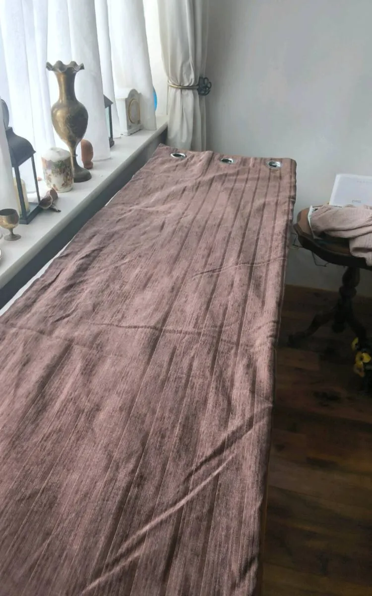 Brand new heavy blackout chocolate brown drapes - Image 2