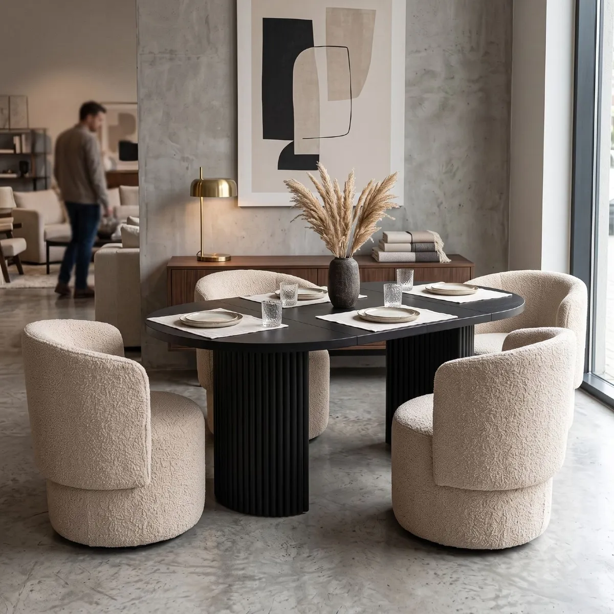 ELEMENTS Extendable Round Dining Table – Cashmere - Image 3
