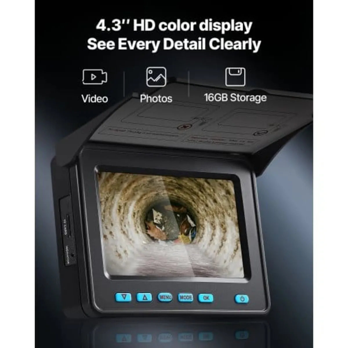 Sewer Camera, 50m, Self-Leveling Drain Inspection - Image 2