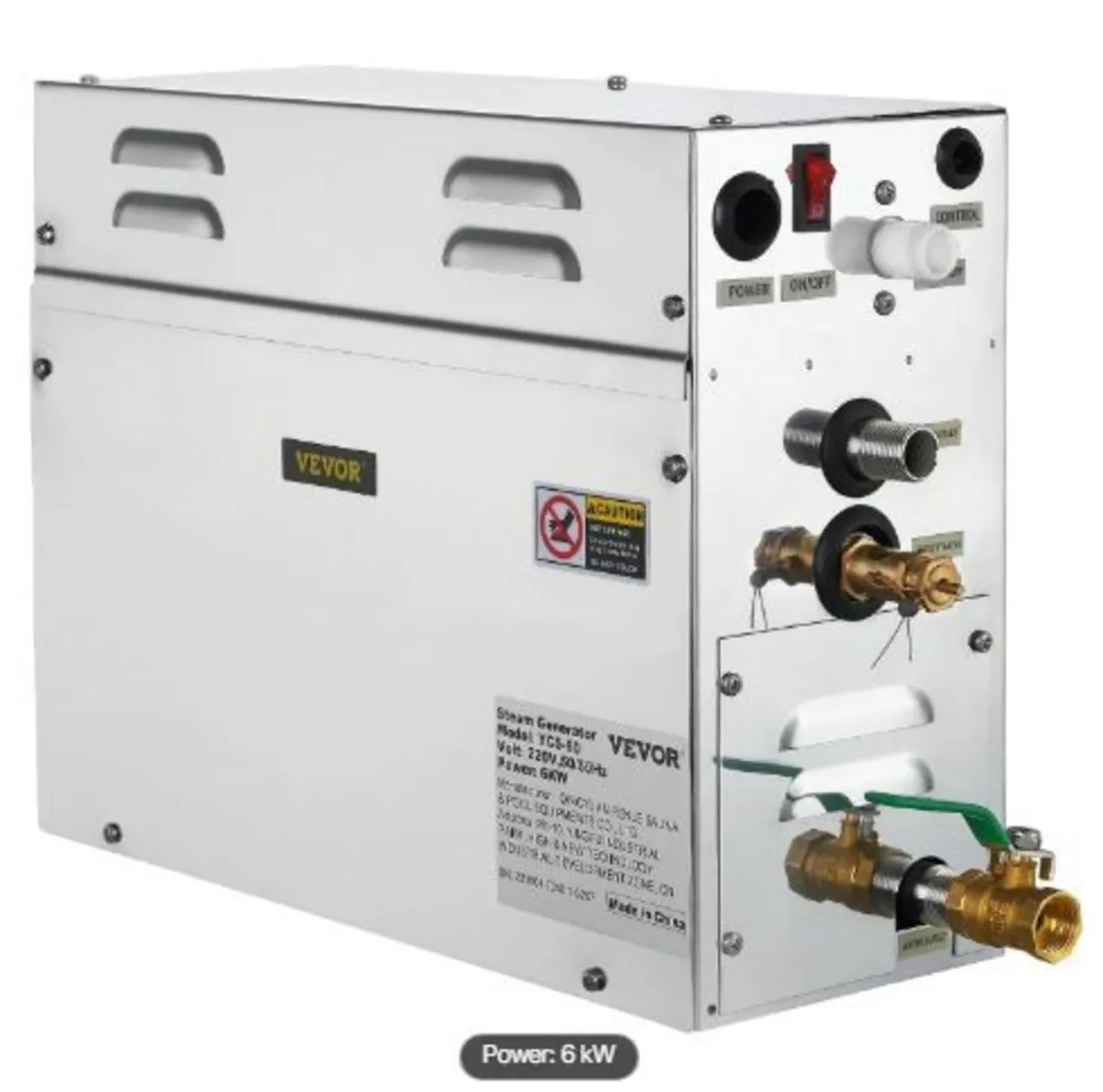 6KW Sauna Bath Steamer with LED Digital - Image 1
