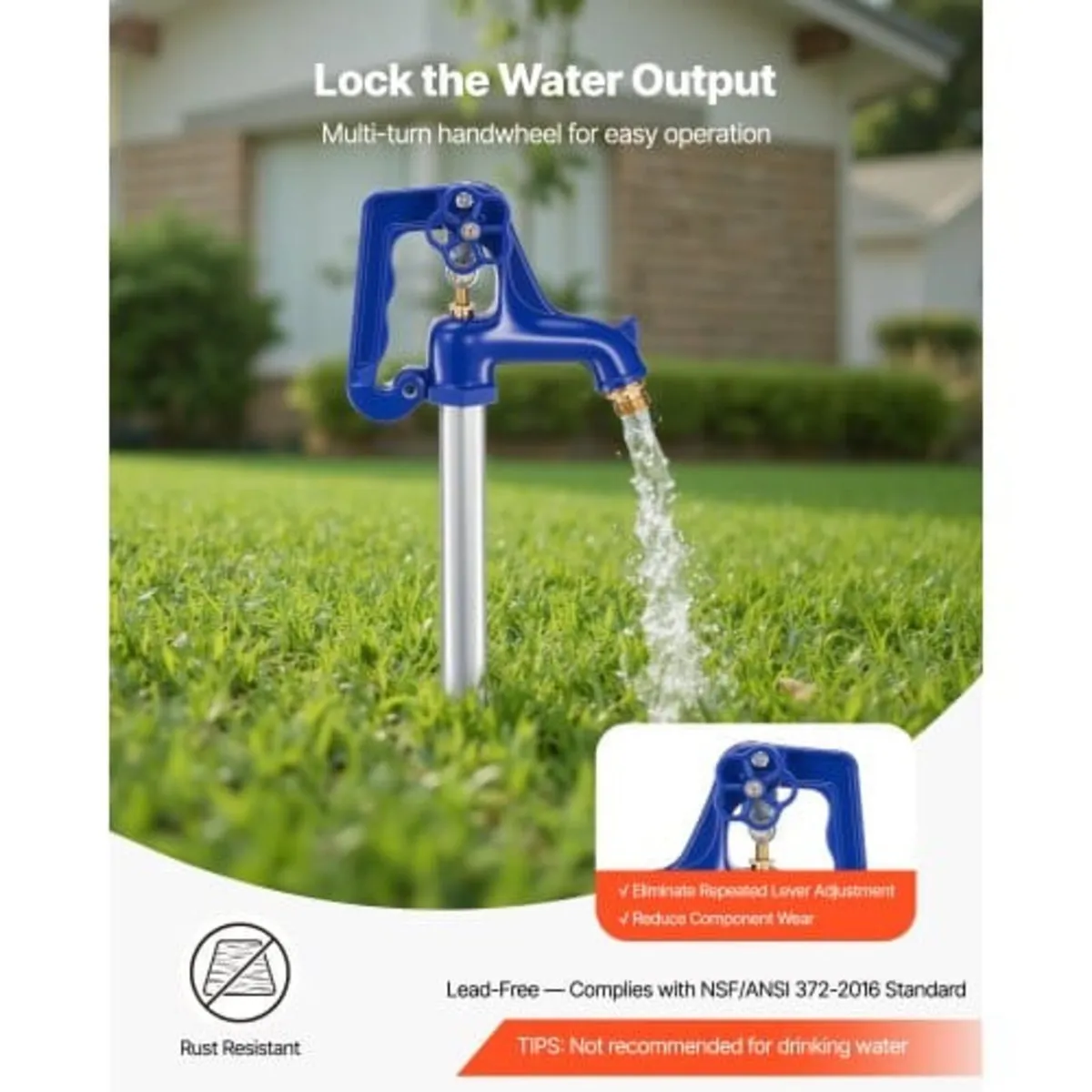 Frost Proof Yard Hydrant, 980mm Freeze-Proof Outdo - Image 2