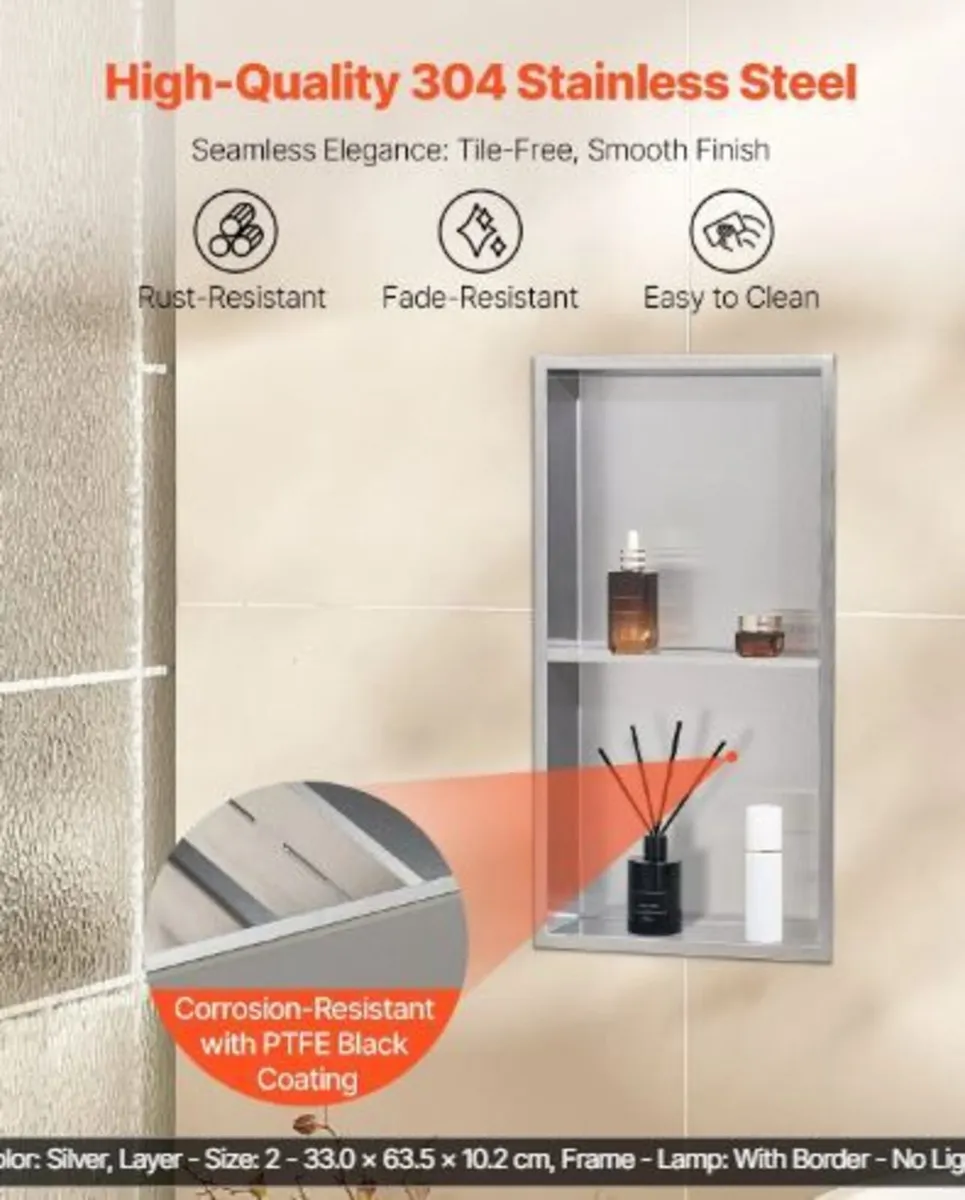 Shower Niche, 33.0 x 63.5 x 10.2 cm - Image 4