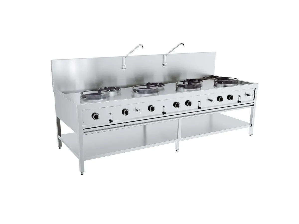 GAS WOK TABLE 4X17kW + 3X9kW 7178.1215 - Ex VAT - Image 1