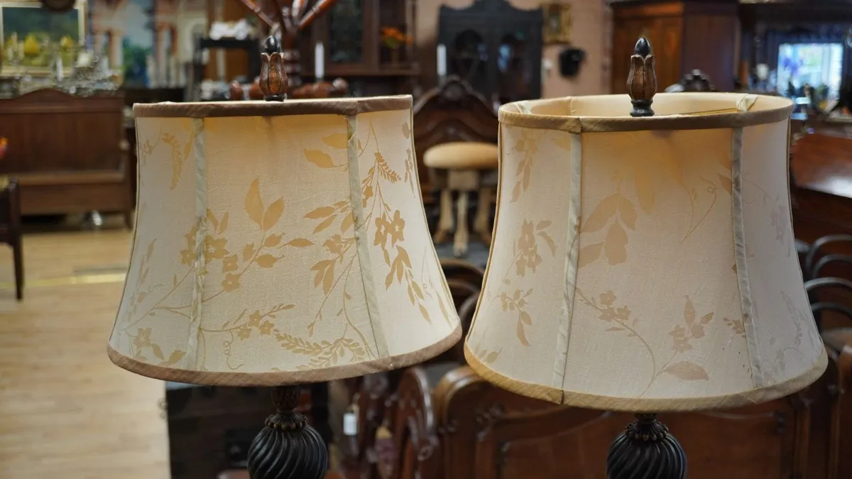 Large Vintage Table Lamps - Pair - Image 4