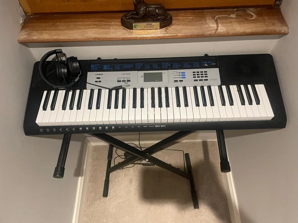 Casio CTK-1550 Keyboard Piano + Stand & Headphones - Image 1