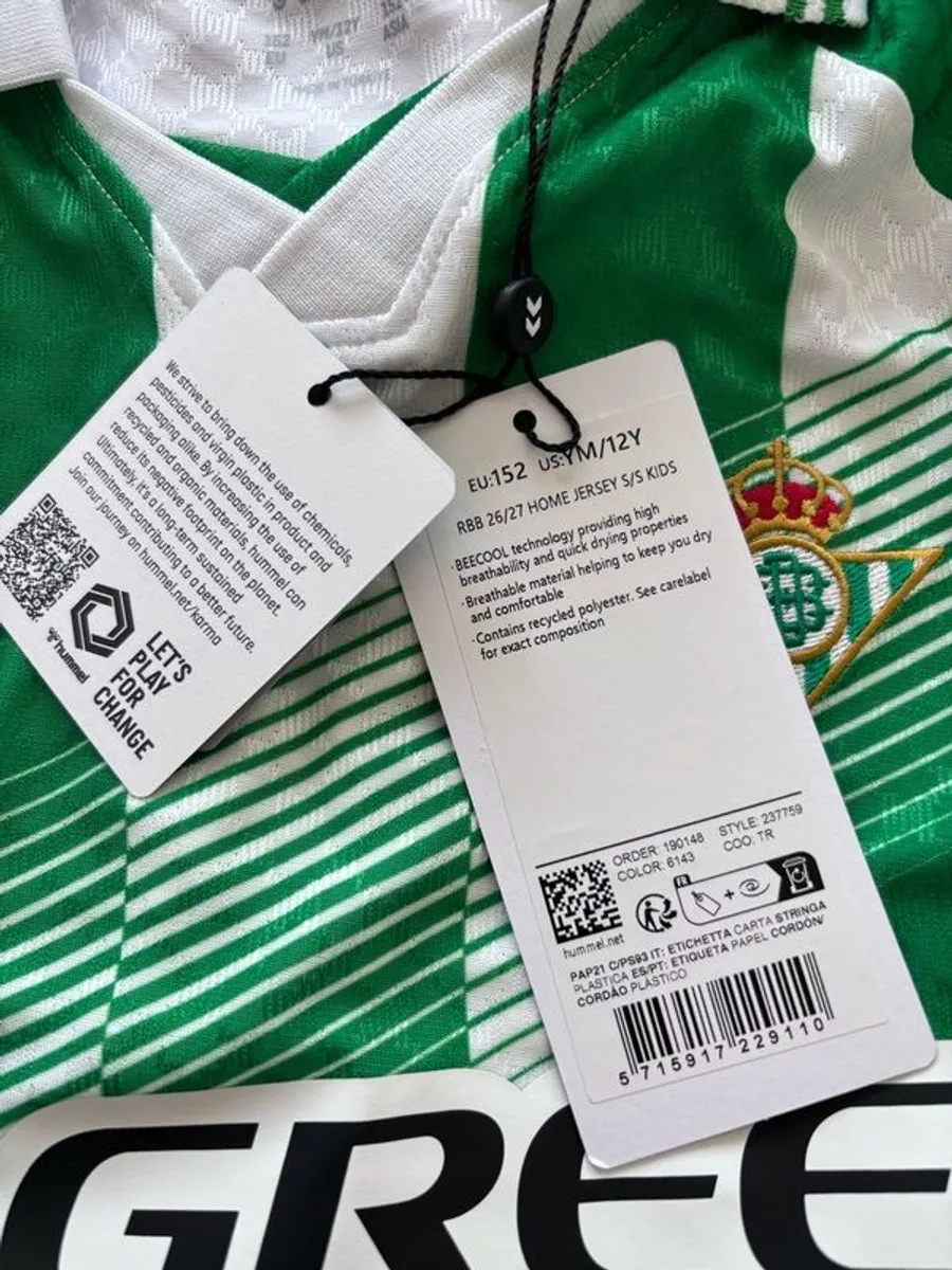 Kids Real Betis Jersey 26/27 season aged 12 - Image 2