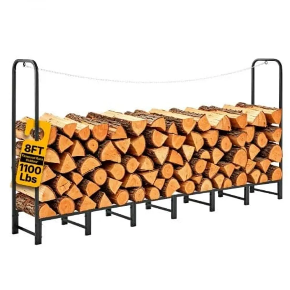 Firewood Rack 2415 mm 1/2 Cord Heavy Duty Outdoor - Image 1