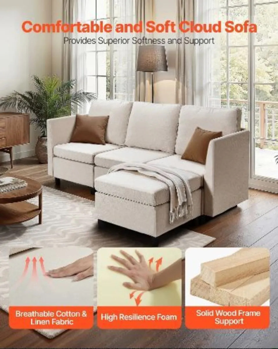 Modular Sectional Sofa, 3-Seater - Image 3