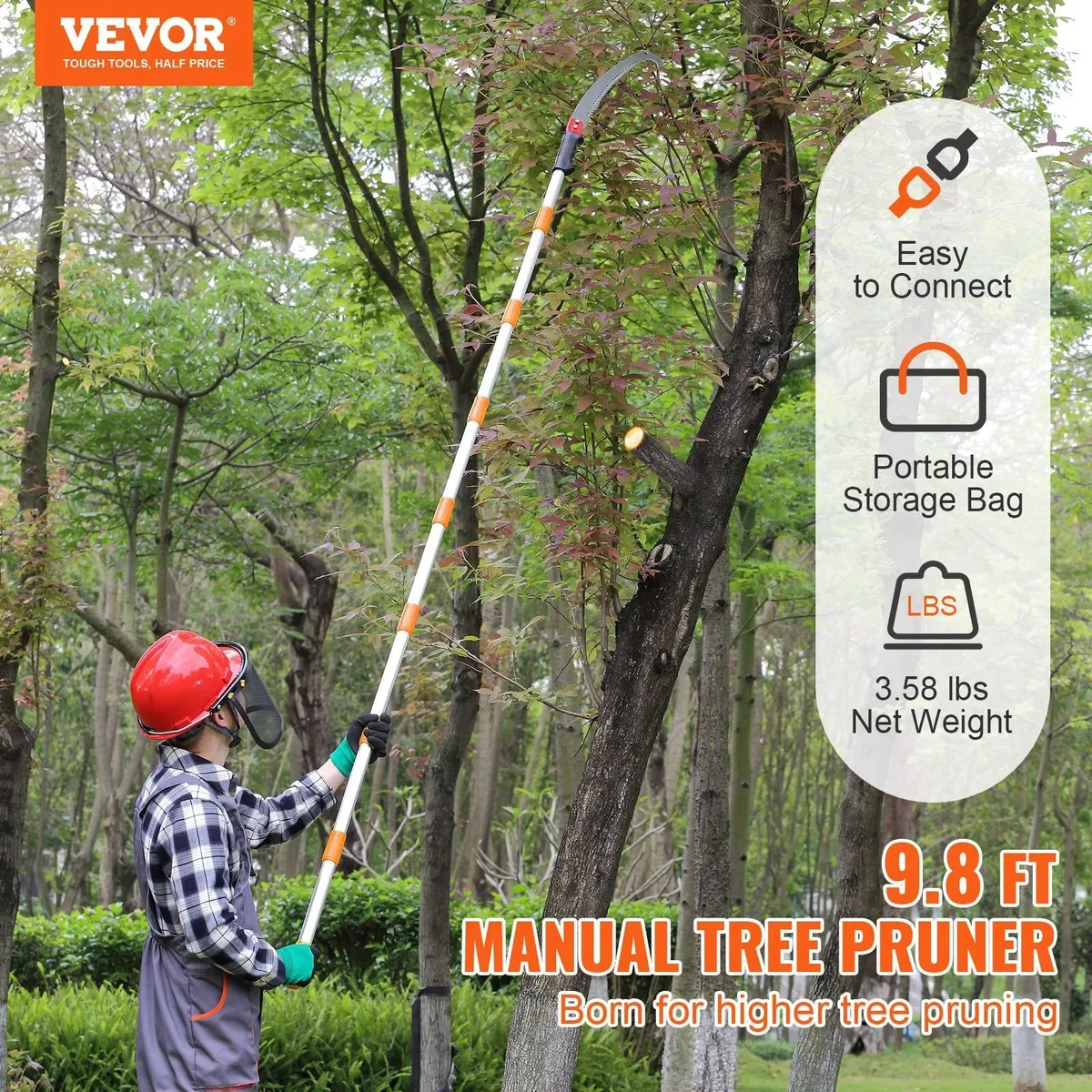 Manual Extendable Pole Saw 1.4-3 m - Image 2