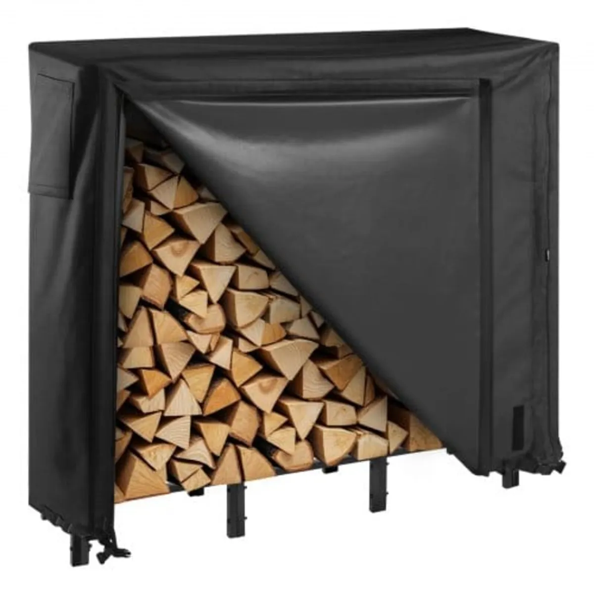 Firewood Rack with Waterproof Cover, 1.22m Outdoor - Image 1