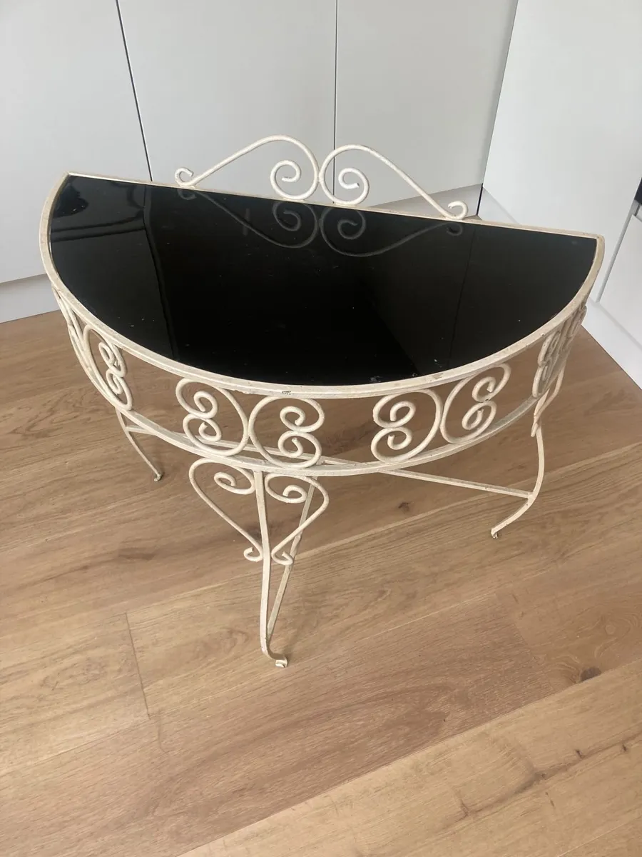 Vintage Console / Demi Lune Table - Image 1