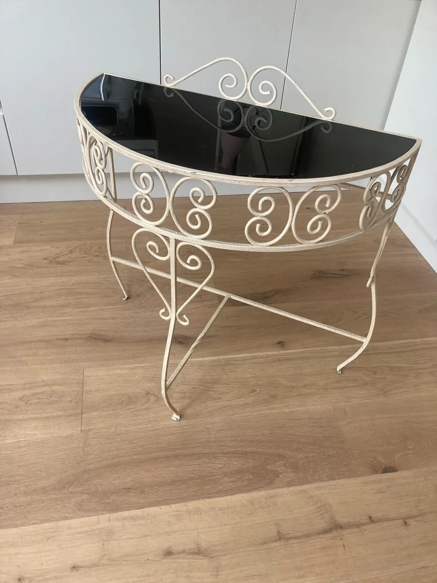 Vintage Console / Demi Lune Table - Image 3