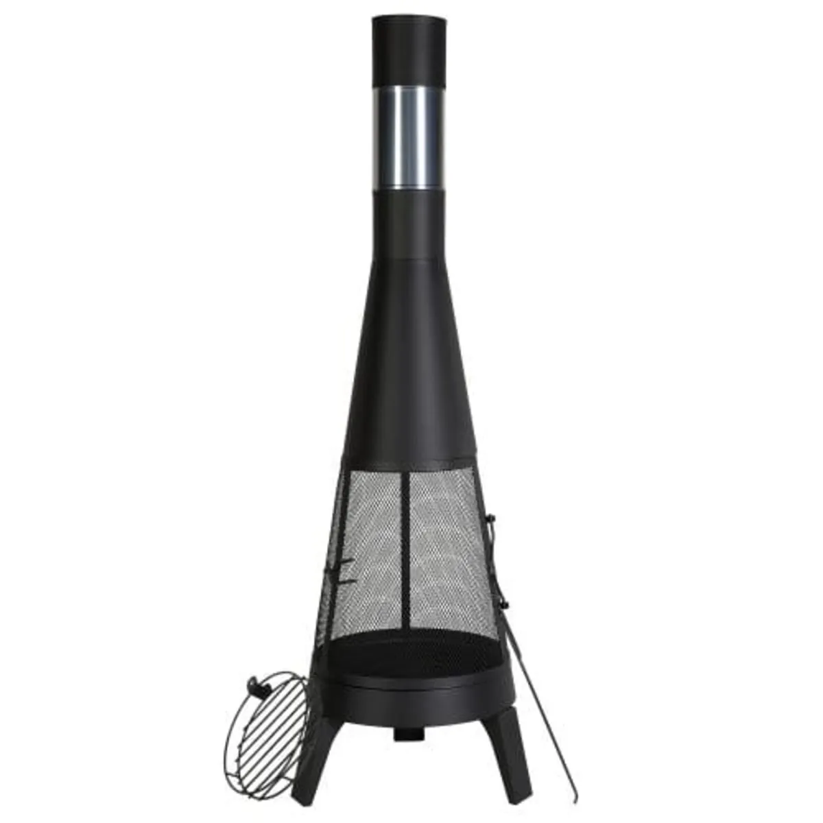 Chiminea, 20 Inch Outdoor Wood Burning Firepit, Co - Image 1