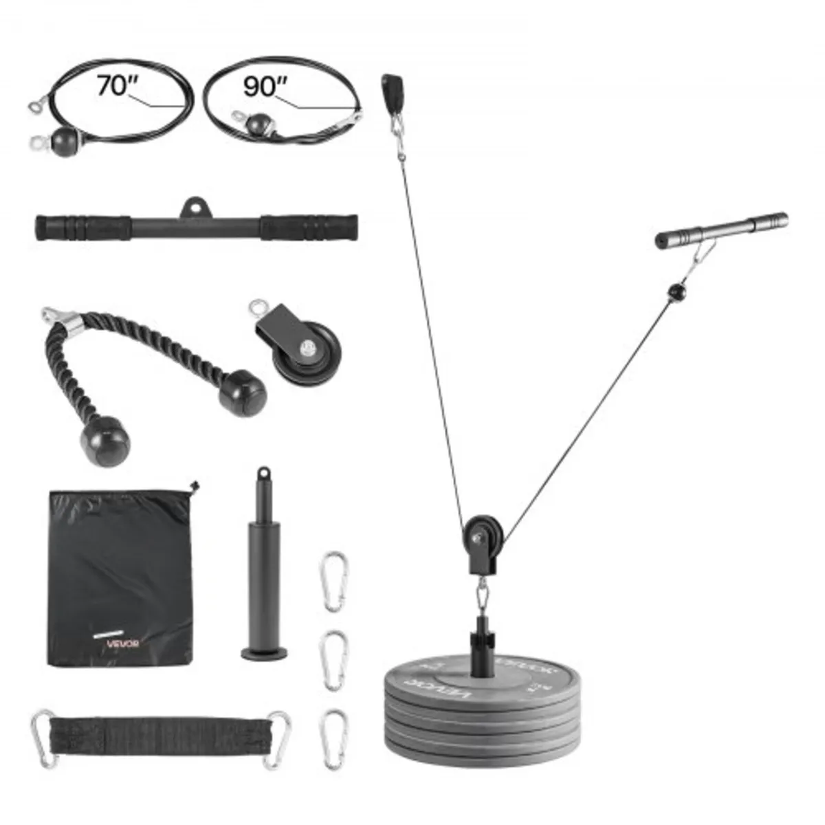 Pulley System, 1 PC LAT and Lift Pulley System, Gy - Image 1