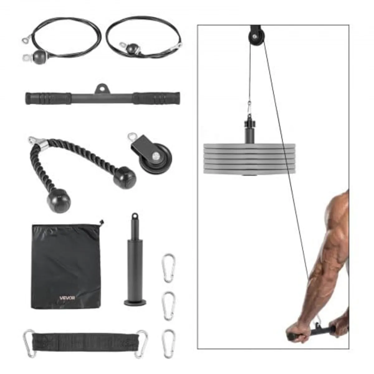 Pulley System, 1 PC LAT and Lift Pulley System, Gy - Image 2