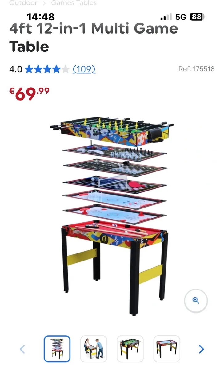 Kids pool table 4 in 1