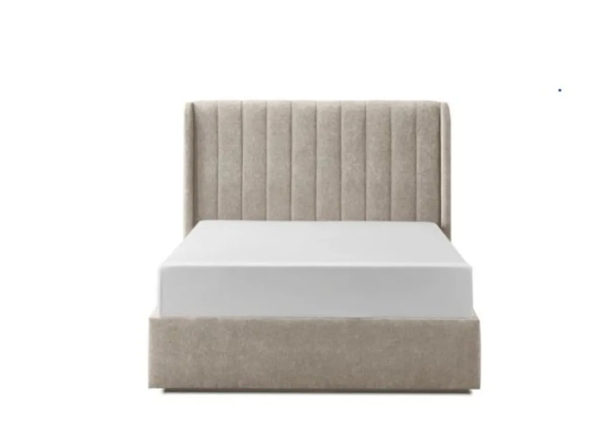 Frida Beige Gas Lift Storage Bed / 3 Sizes - Image 3