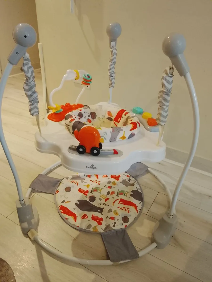 Baby jumper, cot mobile, bouncer bundle - Image 1