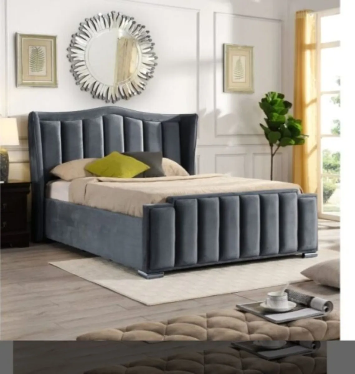 Clare Grey Gaslift Bed 5ft - Image 1