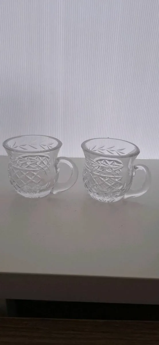 Vintage crystal punch cups - Image 1