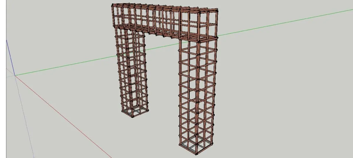 Custom-Made Freestanding Copper Grid Truss / Decor - Image 3