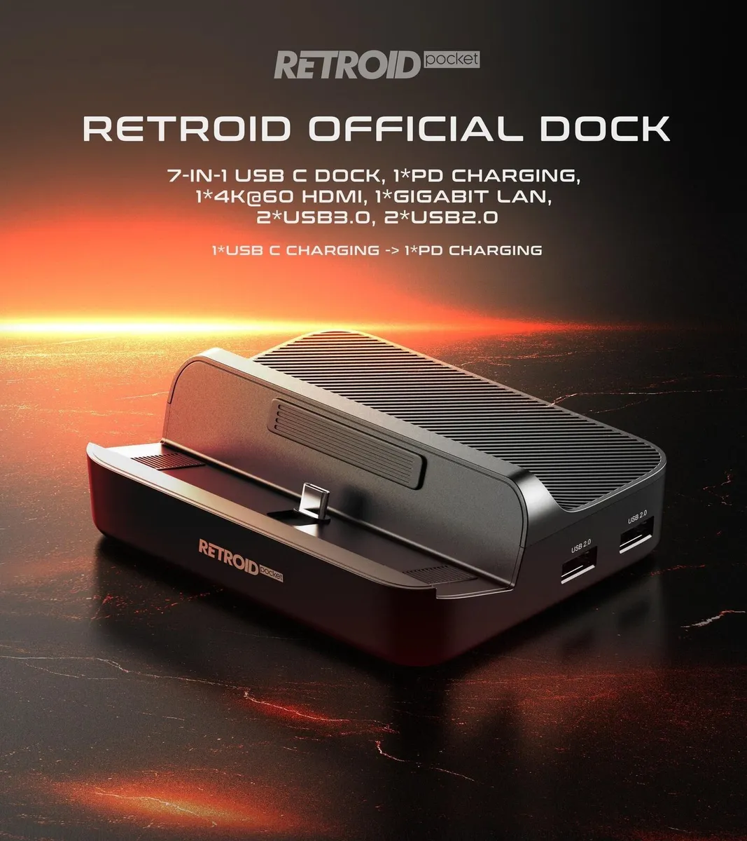 Retroid Official Dock – 7-in-1 USB-C Dock - Image 1