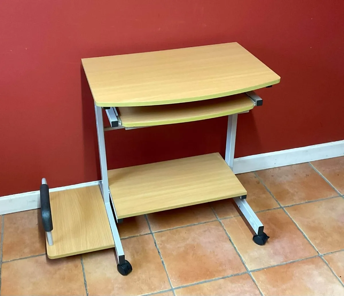Compact Home Office Desk + Pull Out Tray - Image 1