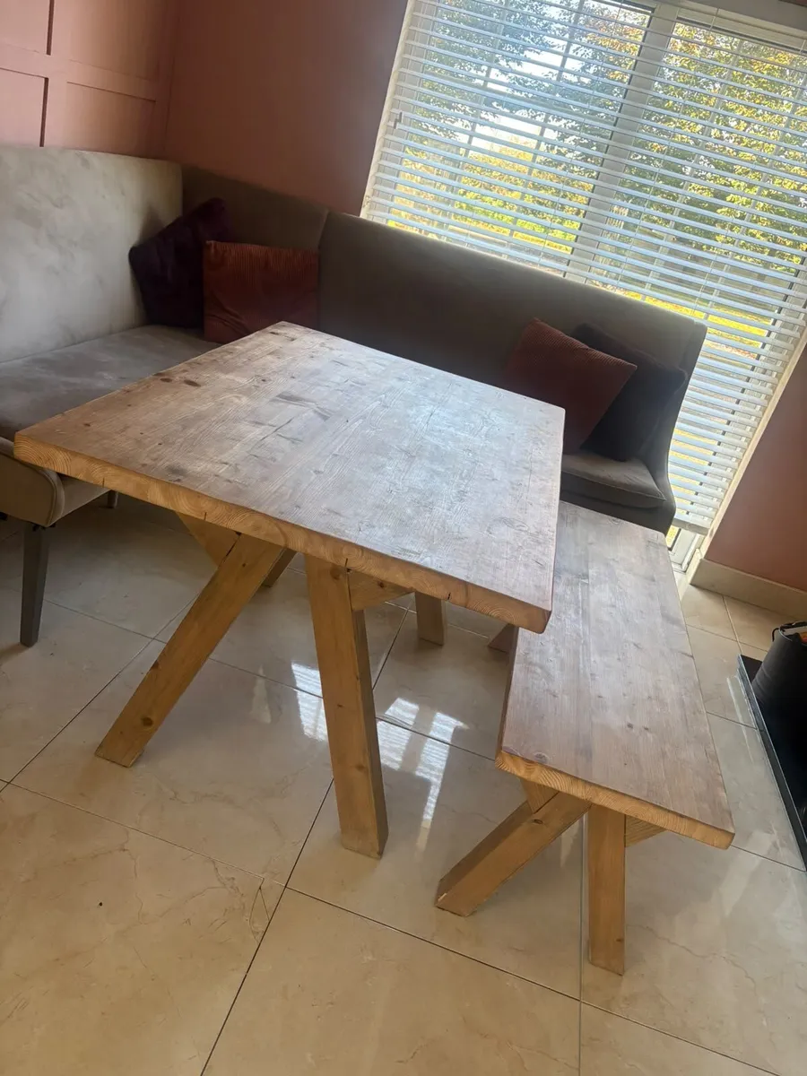 Dining table and bench - Image 2