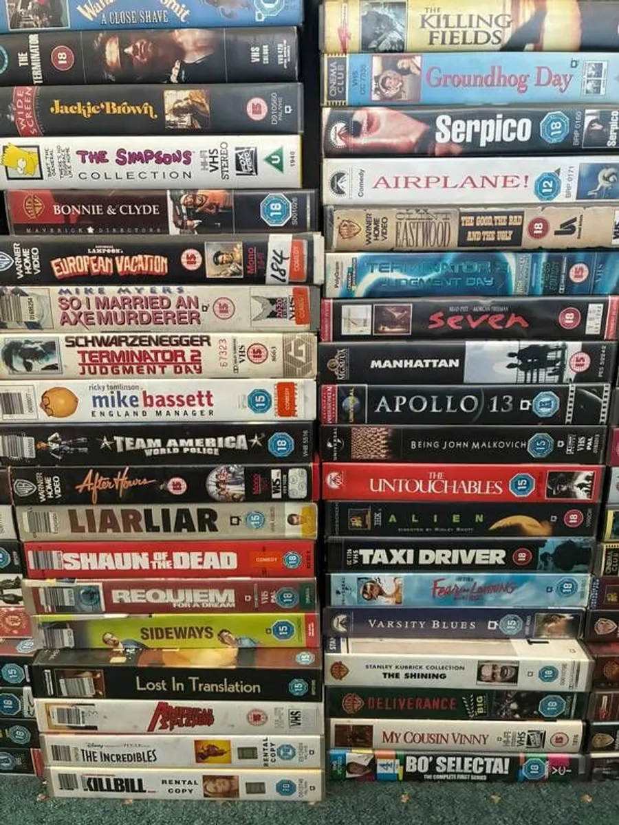 Entire VHS collection (200+ classic titles) plus working VHS player - Image 3
