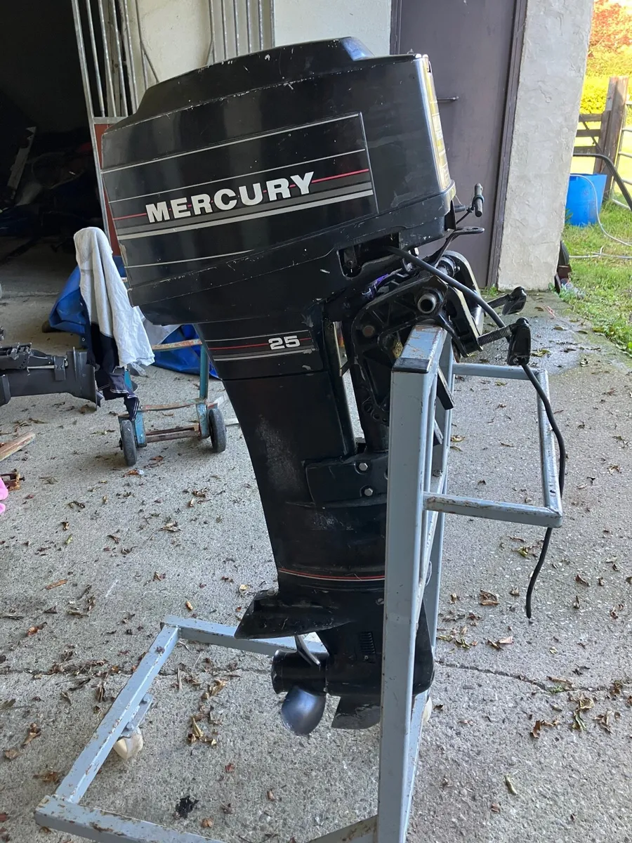 Mercury 25HP OUTBOARD LONG SHAFT N/RUNNING PROJECT - Image 3