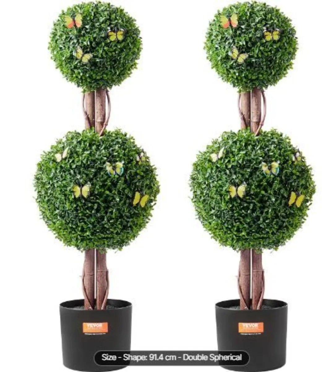 Artificial Boxwood Topiary Tree, 36 inch - Image 4